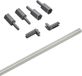 SOTECH Synchronisatiestang voor JUNKER SLIM ladesysteem met push-to-open-functie (lengte 1200 mm, op lengte in te korten, wit/grijs, voor ladehoogte 199 mm)