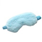 WIZBIOTECH Mooi pluizig oogmasker voor slapen reizen ademend oogschaduw oogafdekking oogklep slaapmasker kinderen volwassenen - blauw