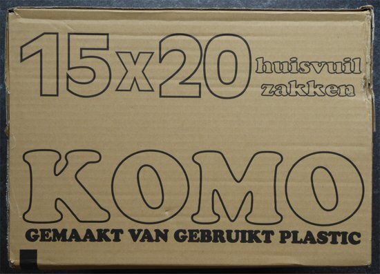 Komo huisvuilzakken - doos - 15 rollen x 20 stuks