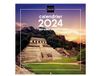 Finocam Muurkalender met afbeeldingen, 30 x 30 cm, voor notities, januari 2024 - december 2024 (12 maanden), wonderen van de Franse wereld