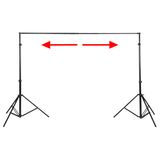 Walimex Système de fond XXL 190-465 cm Noir Aluminium