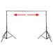 Walimex Système de fond XXL 190-465 cm Noir Aluminium