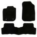 DBS 1763244 Autovloermatten, precies passend, 3-delig, antislip, zwarte tapijtstof, 900 g/m², velours-afwerking, Star Serie