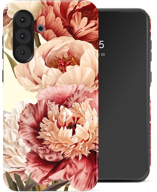 Selencia Hoesje - Geschikt voor Samsung Galaxy A36 / A56 (5G) - Backcover - Vintage Peony