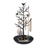 Relaxdays Sieradenboom - Kettingen - Oorbellen - Armbanden - 30x16x15 cm - Metaal - Zwart