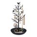 Relaxdays Sieradenboom - Kettingen - Oorbellen - Armbanden - 30x16x15 cm - Metaal - Zwart