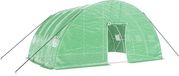 vidaXL Kas met stalen frame groen 24 m² 6 x 4 x 2,85 m