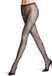 FALKE Sea Lightness gedessineerd transparent panty dames zwart - maat L