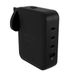 HYPER HJ1001BKWWGL 140W GaN Chargeur, 1x USB-A, 3x USB-C, Charge Rapide, Noir