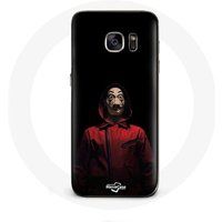 Maniacase Hoesje voor Samsung Galaxy S7 Edge La casa de papel Masker Achtergrond Zwart