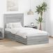 Prolenta Maison Exclusive - Cadre de lit Sonoma gris et argent 75 x 190 cm Matériau dérivé du bois