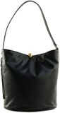 FURLA Leren Schoudertas Sfera Soft Bucket Bag Nero Zwart