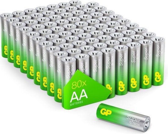GP Super Alkaline AA batterijen - 80 stuks