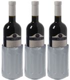 Merkloos / Sans marque Koopman International Koelelement voor een fles - 6x stuks - 34 x 15 cm - Flessenkoelement - Drank / wijn / water flessen koel houden - hoesje