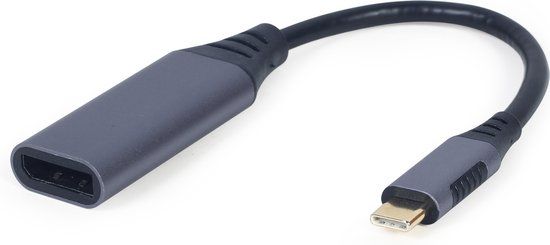 Cablexpert A-USB3C-DPF-01 video kabel adapter 0,15 m USB Type-C DisplayPort Grijs