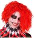 Finidi Rode Creepy Clownspruik Unisex Kunstvezel Kort Krullen Halloween en Horror