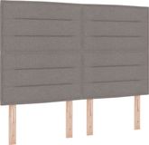 vidaXL - LED - Tête de lit - Taupe - Tissu