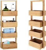Casaria Badkamerrek - Bamboe 88x16x28cm - Bruin