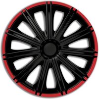 AutoStyle Wieldoppenset Nero R 13 inch Black/Red