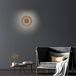 PURE LED Moon, bronze, Ø 32 cm, verre ambré (foncé) applique murale