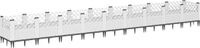 vidaXL Plantenbak met pinnen 363,5x43,5x43,5 cm polypropeen wit