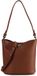 Coccinelle Leren schoudertas Nikla Mini Bag Double Grainy Leather Cognac / Noir bruine