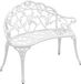 Merkloos Tuinbank Rayen - Tweezits - Gietijzer en Aluminium - 100x54x80 cm - Wit