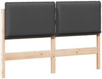 vidaXL - Gestoffeerd hoofdbord - Natuurlijk en Donkergrijs - 160 cm