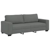 vidaXL 3-zitsbank 220x77x82 cm stof donkergrijs