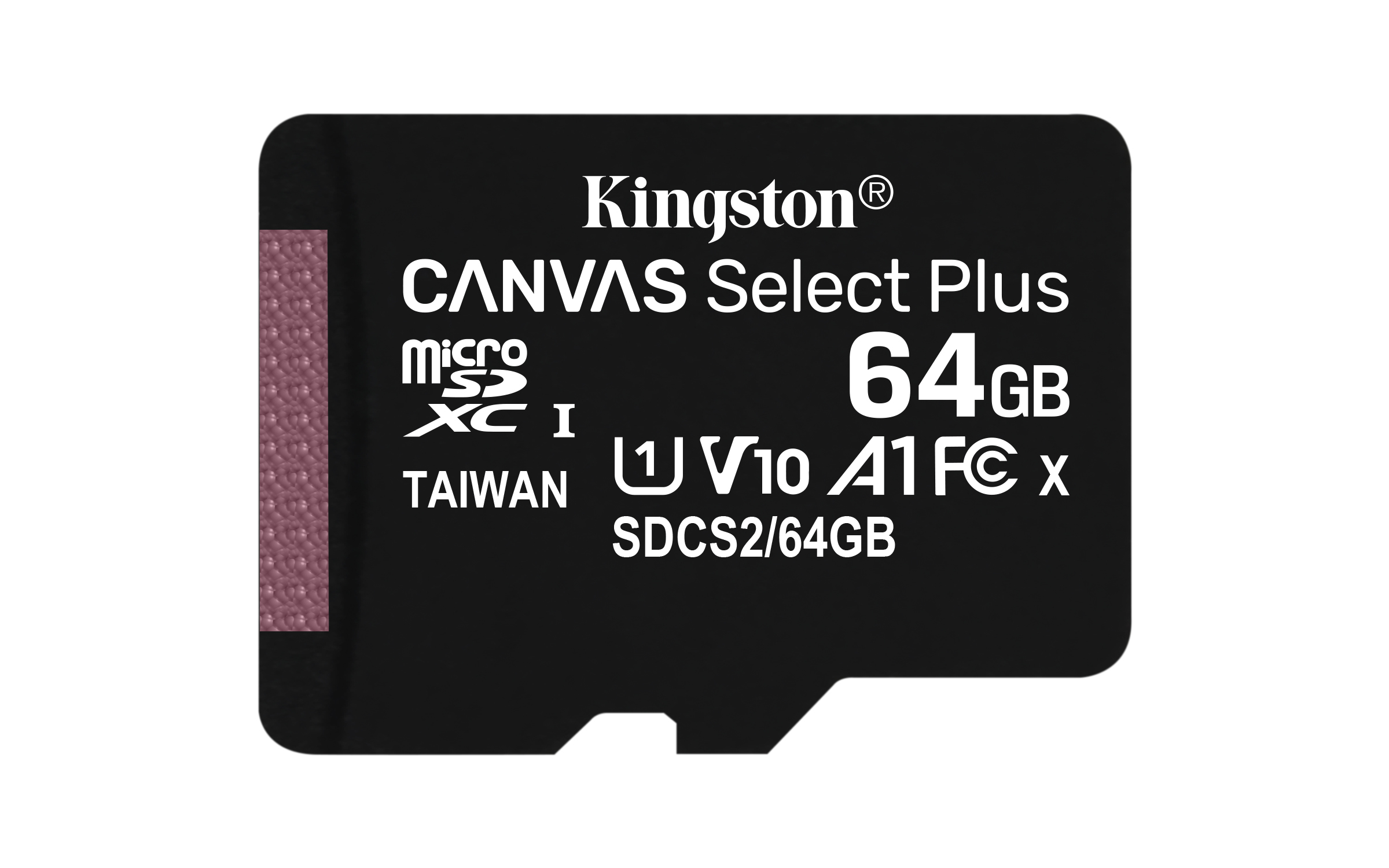 Kingston Technology 64GB micSDXC Canvas Select Plus 100R A1 C10 enkel pakket zonder ADP