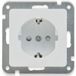 DELPHI Prise encastrée avec protection contre les contacts accidentels 250V 16A blanc