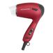 Bomann HTD 8005 CB compatker reishaardroger, 2 temperatuur-/vermogensniveaus, klapgreep, vormmondstuk 360° draaibaar (afneembaar), soft touch behuizing, incl. volumediffusor, rood