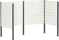 vidaXL Vuilnisbak Scherm 167 x 85 x 113 cm Staal Wit