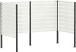 vidaXL Vuilnisbak Scherm 167 x 85 x 113 cm Staal Wit