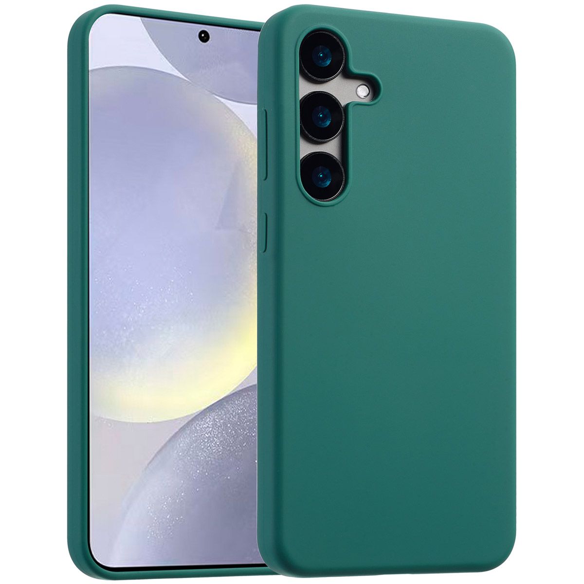 Accezz Liquid Silicone Backcover Samsung Galaxy S24 Plus - Donkergroen