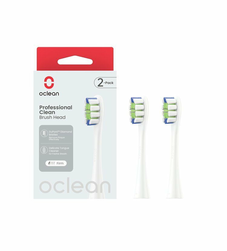 Oclean P1C1 W02 Opzetborstels - 2 stuks - Wit - Extra Zacht