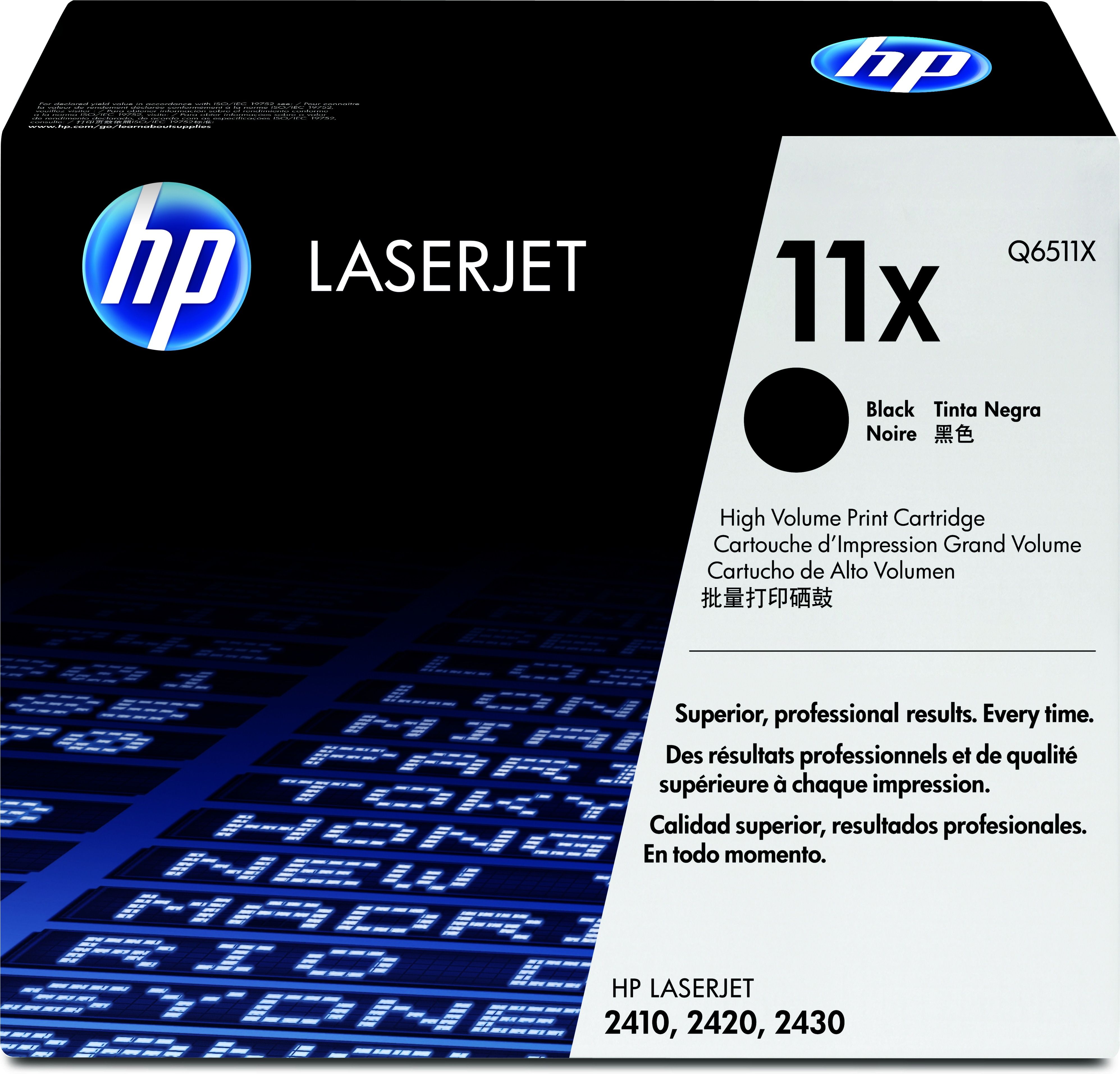 HP 11X High Yield Black Original LaserJet Toner Cartridge - Q6511X