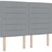 Tête de lit LED gris clair 160 cm tissu