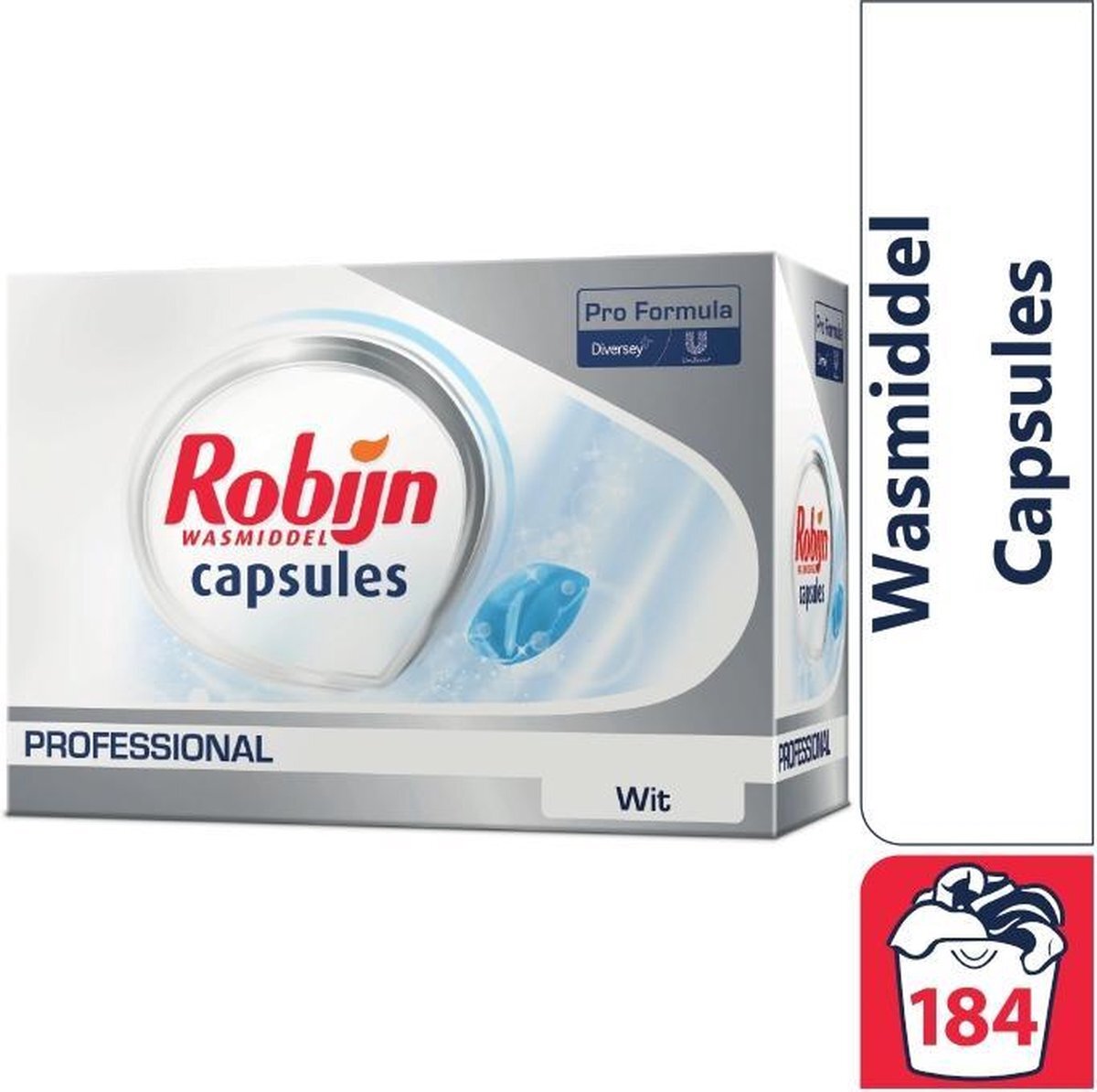 Robijn Pro Formula Wasmiddel Capsules Wit - 4 Zakken x 46 capsules