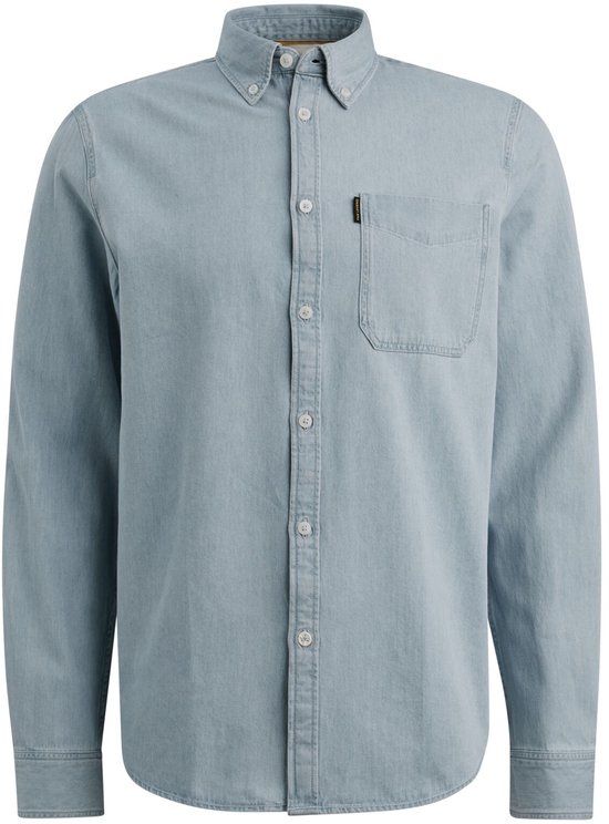 PME Legend LS Shirt Light Weight Bleach Denim Blauw XXL