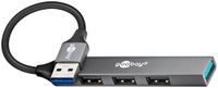 Goobay 74456 USB 3.2 Gen 1 Hub - 4 Poorten - Licht Grijs