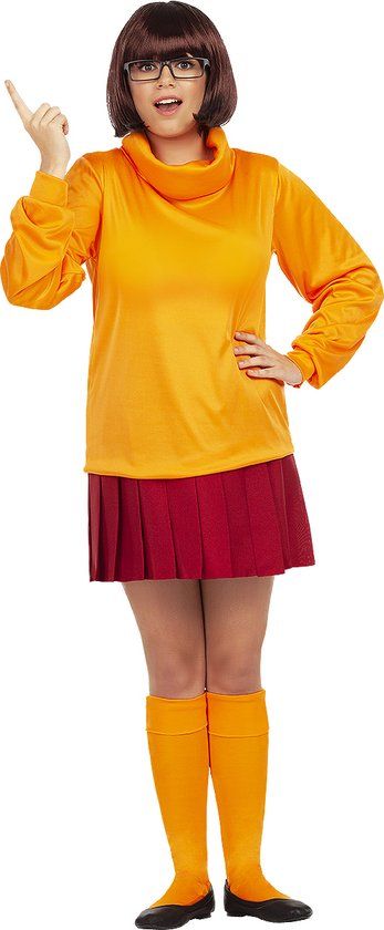 FUNIDELIA Velma Kostuum - Scooby Doo - Vrouwen - Maat M - Oranje