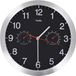 vidaXL Wandklok met quartz-mechanisme, hygrometer, thermometer - 30 cm - Zwart
