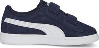 PUMA Smash 3.0 SD V PS Sneakers Kinderen Maat 33 - Blauw/Wit - Imitatieleer - Unisex