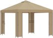 vidaXL Prieel 3 x 3 m Beige Polyester en Staal 190 gsm