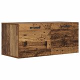 vidaXL Wandkast Muurmontage Oud hout 80 x 36,5 x 35 cm Bewerkt hout