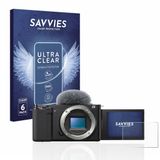 Savvies Screenprotector voor Sony Alpha ZV-E10 - Folie Beschermfolie transparant 6 Stuks