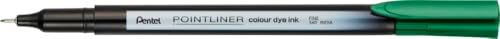 Pentel Pointliner colour S40 Fineliner - dye ink, 0,4 mm, groen (12 stuks)