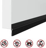 vidaXL Zelfklevende Deurborstels - 6 stuks - Zwart - 100 cm - Aluminiumlegering