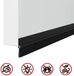 vidaXL Zelfklevende Deurborstels - 6 stuks - Zwart - 100 cm - Aluminiumlegering